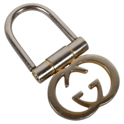 Pre-owned Gucci Vintage 1980s  Interlocking Gg Gold-plated Clevis Key Ring / Key Chain