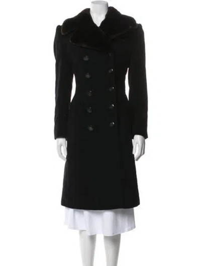 Pre-owned Gucci Vintage 1995 Faux Fur Coat In Black