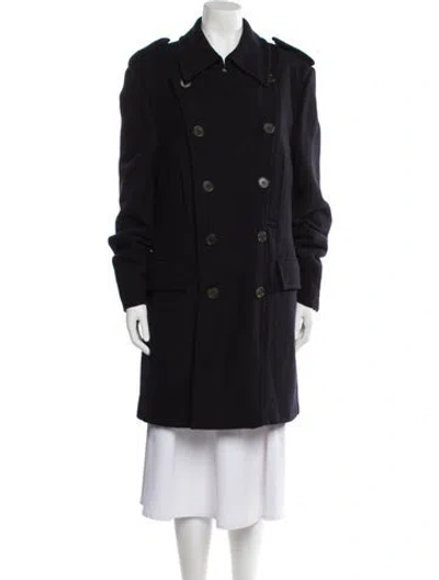 Pre-owned Gucci Vintage 1996 Trench Coat In Blue