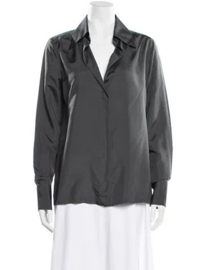 Pre-owned Gucci Vintage 1997 Blouse In Gray