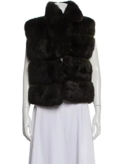 Pre-owned Gucci Vintage 1998 Fur Jacket In Black