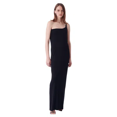 Pre-owned Gucci Vintage 1998 One Shoulder Black Maxi Dress