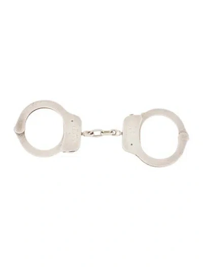 Pre-owned Gucci Vintage 1998 Sterling Handcuffs In Silver