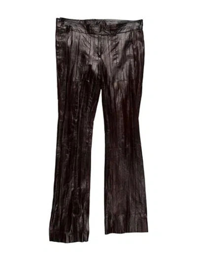 Pre-owned Gucci Vintage 1999 Eel Skin Flared Pants In Multicolor