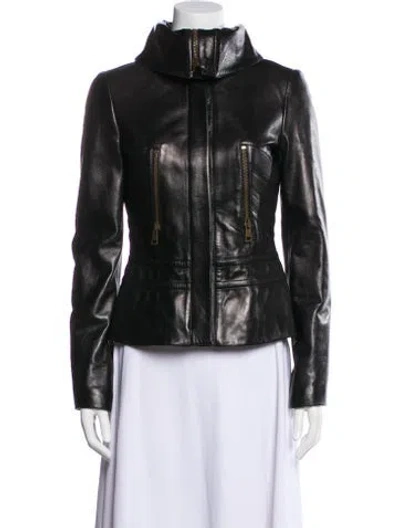 Pre-owned Gucci Vintage 2000's Biker Jacket In Black