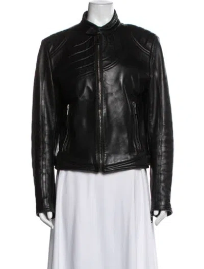 Pre-owned Gucci Vintage 2000 Biker Jacket In Black