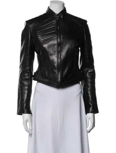 Pre-owned Gucci Vintage 2000 Biker Jacket In Black