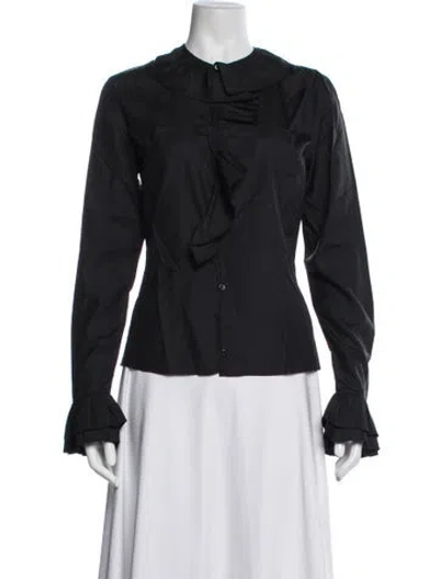Pre-owned Gucci Vintage 2000 Blouse In Black