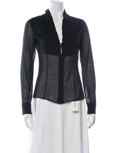 Pre-owned Gucci Vintage 2000's Blouse In Blue