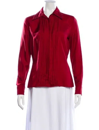 Pre-owned Gucci Vintage 2000's Blouse In Burgundy