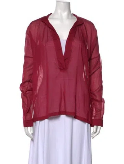 Pre-owned Gucci Vintage 2000's Blouse In Red