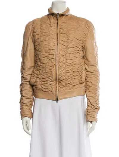 Pre-owned Gucci Vintage 2000's Bomber Jacket In Neutral