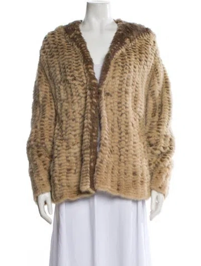 Pre-owned Gucci Vintage 2000's Fur Jacket In Brown