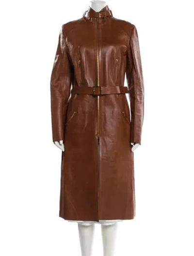 Pre-owned Gucci Vintage 2000 Trench Coat In Brown