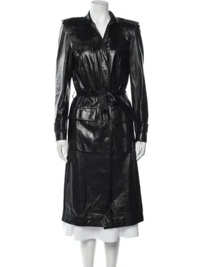 Pre-owned Gucci Vintage 2001 Trench Coat In Black