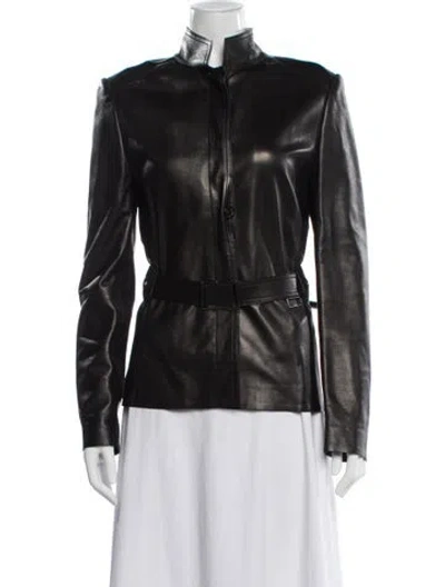 Pre-owned Gucci Vintage 2002 Biker Jacket In Black