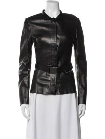 Pre-owned Gucci Vintage 2002 Biker Jacket In Black
