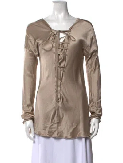 Pre-owned Gucci Vintage 2002 Blouse In Neutrals