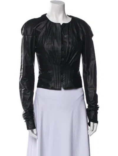 Pre-owned Gucci Vintage 2003 Biker Jacket In Black