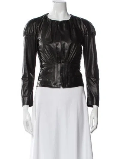 Pre-owned Gucci Vintage 2003 Biker Jacket In Black