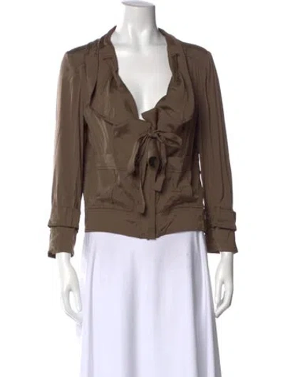 Pre-owned Gucci Vintage 2004 Biker Jacket In Brown