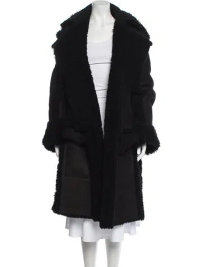 Pre-owned Gucci Vintage 2004 Faux Fur Coat In Black