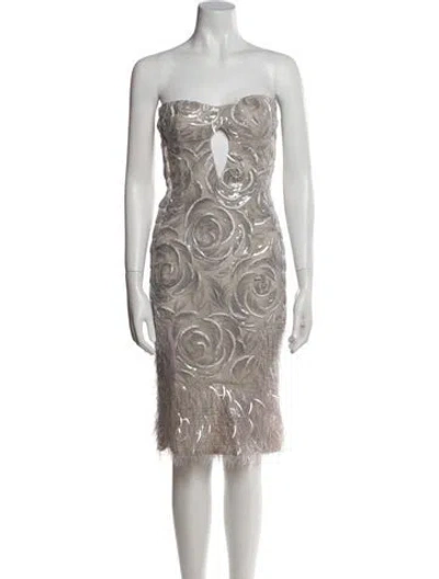 Pre-owned Gucci Vintage 2004 Mini Dress In Silver