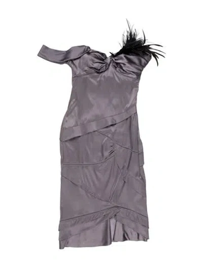 Pre-owned Gucci Vintage 2005 Midi Length Dress In Purple