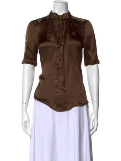 Pre-owned Gucci Vintage 2006 Blouse In Brown