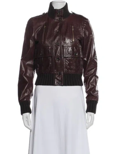 Pre-owned Gucci Vintage 2006 Bomber Jacket In Burgundy