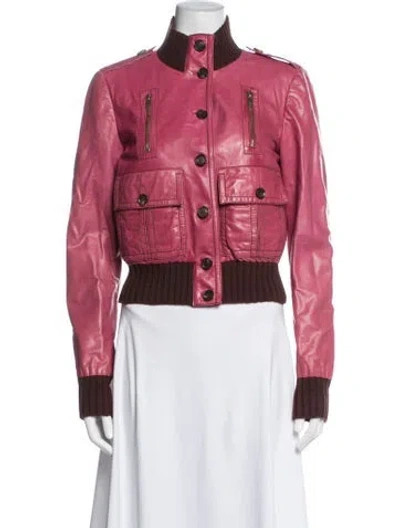 Pre-owned Gucci Vintage 2006 Bomber Jacket In Pink