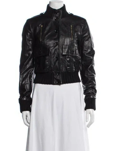 Pre-owned Gucci Vintage 2007 Biker Jacket In Black