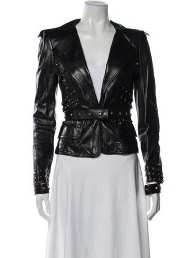 Pre-owned Gucci Vintage 2008 Biker Jacket In Black
