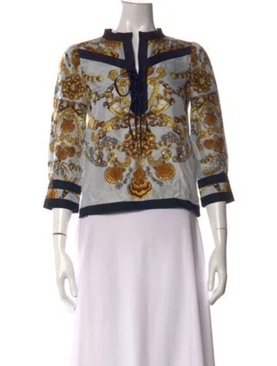 Pre-owned Gucci Vintage 2008 Blouse In Blue