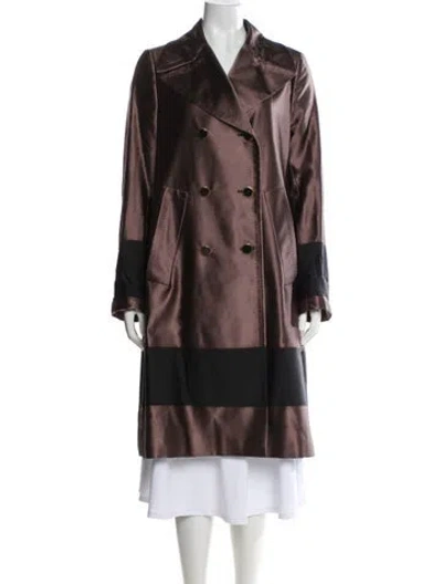 Pre-owned Gucci Vintage 2008 Trench Coat In Purple