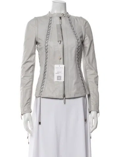 Pre-owned Gucci Vintage 2010 Biker Jacket In Grey
