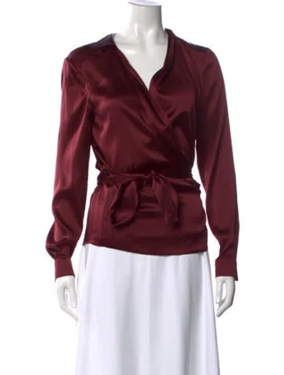 Pre-owned Gucci Vintage 2010 Blouse In Burgundy