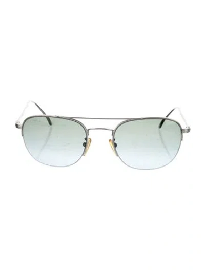 Pre-owned Gucci Vintage Aviator Sunglasses In Silver