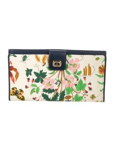 Pre-owned Gucci Vintage Canvas Wristlet In Neutral