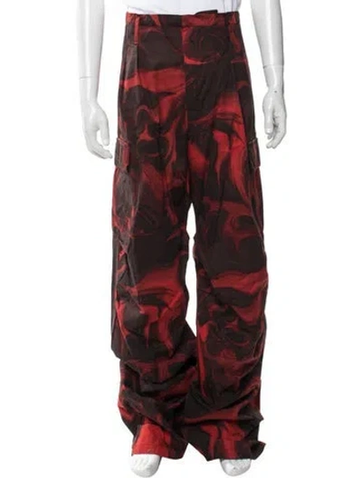 Pre-owned Gucci Vintage Cargo Pants In Red