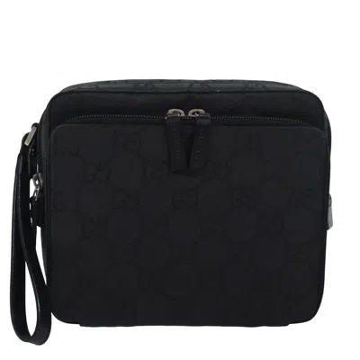 Pre-owned Gucci Vintage Clutch Canvas Black Canvas Clutche & Pouche Bag ()
