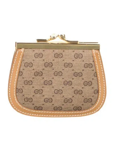 Pre-owned Gucci Vintage Coin Purse Wallet In Neutral