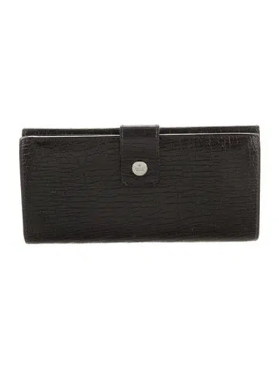 Pre-owned Gucci Vintage Continental French Purse In Black