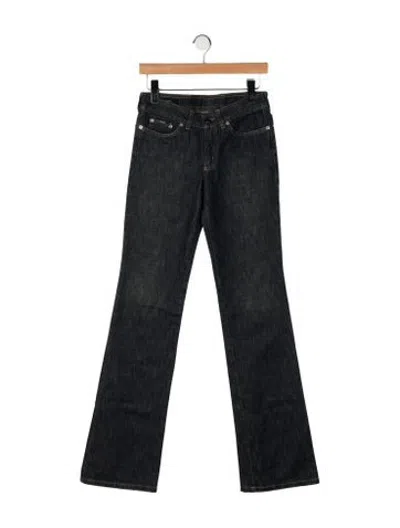 Pre-owned Gucci Vintage Flared Jeans In Black