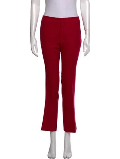 Pre-owned Gucci Vintage Flared Pants In Red