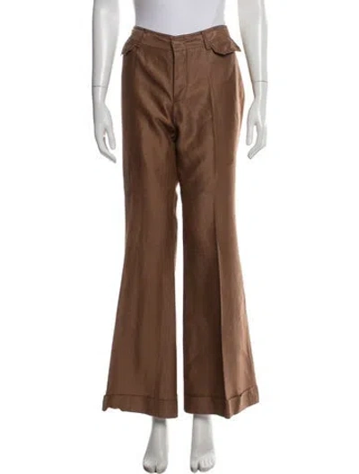Pre-owned Gucci Vintage Flared Pants In Brown