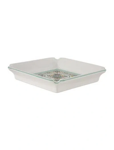 Pre-owned Gucci Vintage Floral Festival Ashtray In Green