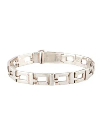 Pre-owned Gucci Vintage G Link Bracelet, 8" In Multicolor