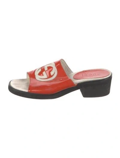 Pre-owned Gucci Vintage Gg Logo Slides In Multi