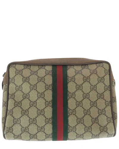 Gucci Vintage Gg Supreme Clutch (authentic Pre-loved)